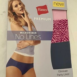 NWT hanes 3-pack Womens comfort flex fit microfiber bikini 9/2XL LM42AS